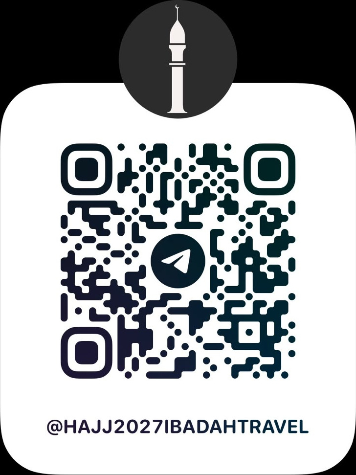 QR code for the Ibadah Hajj Telegram channel